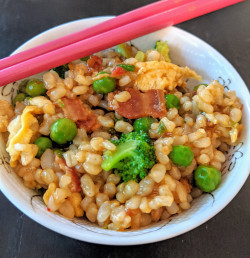 Hilary’s maple bacon fried rice